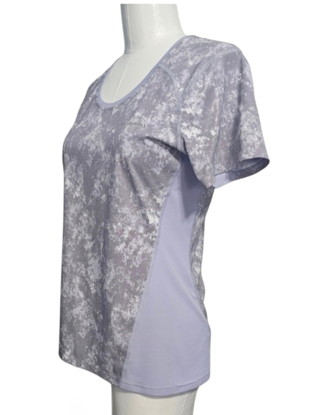 Columbia Sportwear Women's Omni-Shade Light Purple/Gray Short Sleeve Shirt Sz M